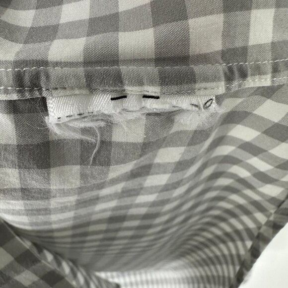 Ralph Lauren Gingham Plaid Button Down Dress Shirt Classic Fit Check Gray White - Picture 8 of 8
